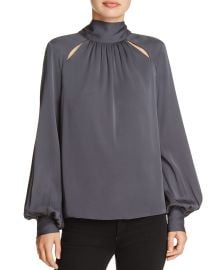 MILLY Simona Tie-Neck Top at Bloomingdales